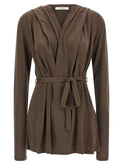 Max Mara Falda Cardigan In Brown