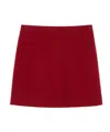 Max Mara Falda De Tubo De Lana In Red