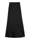 Max Mara Black High Rise Long Skirt In Black