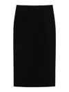 Max Mara Flash Woven Midi Skirt In Negro