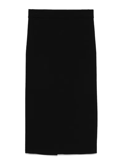 MAX MARA FALDA SEMILARGA - NEGRO