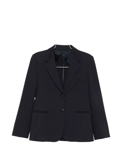 Max Mara Falesia Notched-lapels Single-breasted Blazer In Black