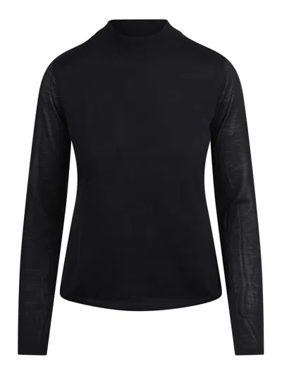 Max Mara Falesia Silk Yarn Sweater In Blue