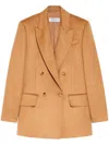 Max Mara Double-breasted Wool Blazer Clothing In Brown
