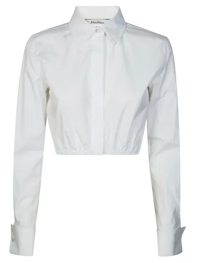 Max Mara Falster Camicia Cropped In White