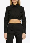 Max Mara Falster Cropped Shirt In Black