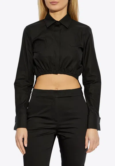 Max Mara Falster Cropped Shirt In Black