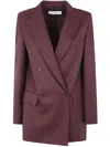 Max Mara "farad" Double Breasted Wool Jacket Clothing In Red