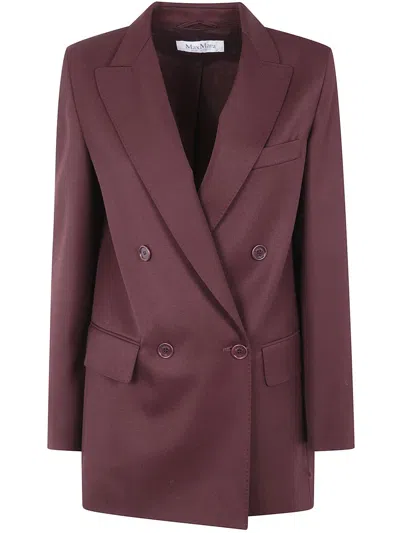 Max Mara "farad" Double Breasted Wool Jacket Clothing In Red