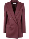 Max Mara "farad" Double Breasted Wool Jacket In Red