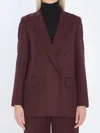 Max Mara Farad Jacket In Burgundy