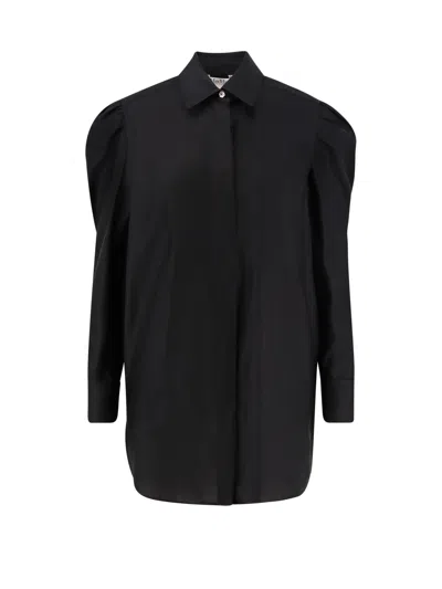 Max Mara Faraday Long Cotton Shirt In Black