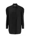 Max Mara Faraday Long Cotton Shirt In Black