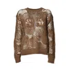 Max Mara Farea Embroidered Fishnet Sweater