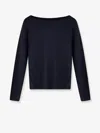 Max Mara Faretra Cashmere Sweater With Matching Removable Band In Blue