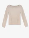 Max Mara Faretra Cashmere Sweater With Matching Removable Band In Sand