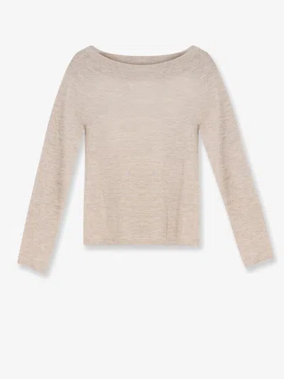 Max Mara Faretra Cashmere Sweater With Matching Removable Band In Sand