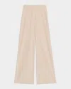 Max Mara Faretra Flared Velvet Trousers In Neutral