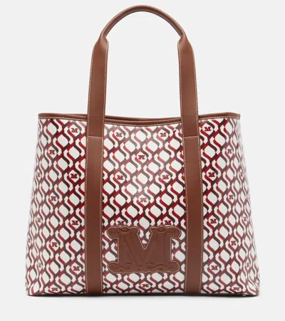 Max Mara Farneto Large Canvas Tote Bag In Multi