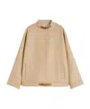 Max Mara Fascia Bomber Jacket In Neutral