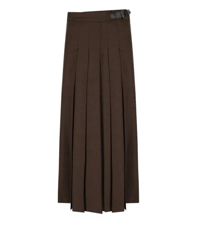 Max Mara Fastoso Chocolate Skirt In Brown