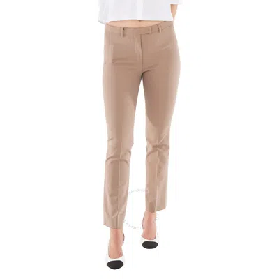 Max Mara Fatina Cotton And Viscose Trousers In Beige