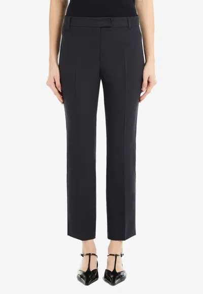 Max Mara Fatina Cropped Pants In Blue