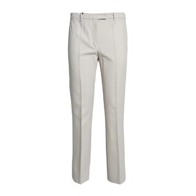Max Mara Sand Cotton And Viscose Fairy Pants In Gray