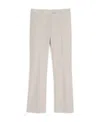 Max Mara Tailored Beige Trousers With Modern Flare Hem In Nude