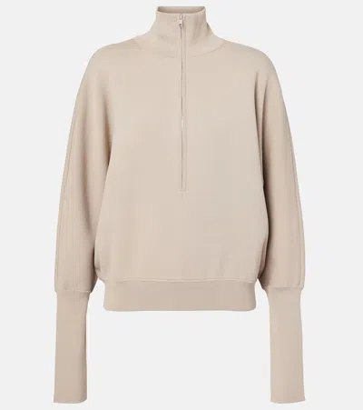 Max Mara Fatuo Crêpe Turtleneck Sweater In Beige