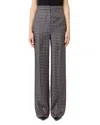 Max Mara Fauna Silk Pants In Blue
