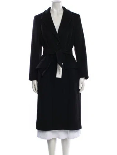 Pre-owned Max Mara Faux Fur Coat In Black