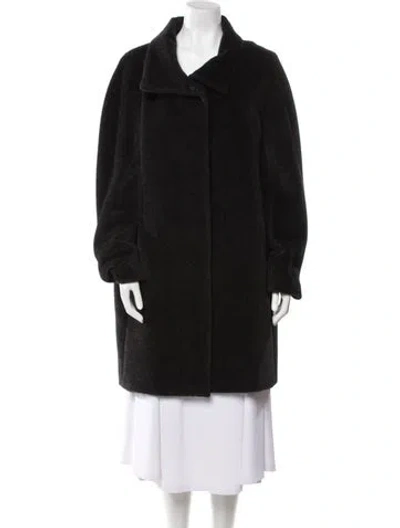 Pre-owned Max Mara Faux Fur Coat In Black