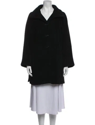 Pre-owned Max Mara Faux Fur Coat In Black