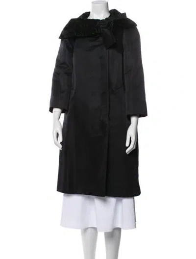 Pre-owned Max Mara Faux Fur Coat In Black