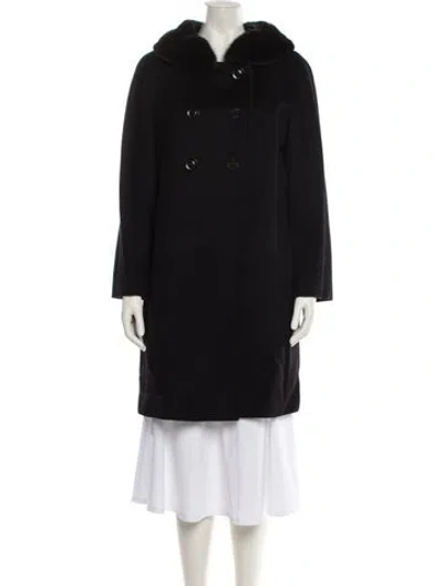 Pre-owned Max Mara Faux Fur Coat In Black