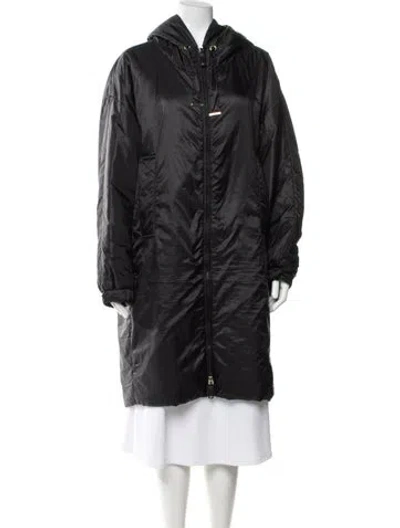 Pre-owned Max Mara Faux Fur Coat In Black