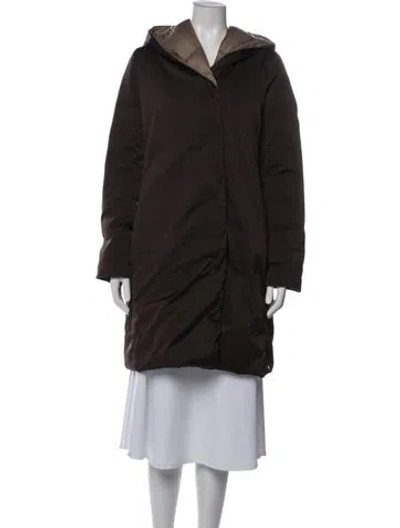 Pre-owned Max Mara Faux Fur Coat In Brown
