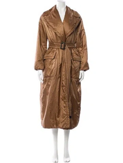 Pre-owned Max Mara Faux Fur Coat In Brown