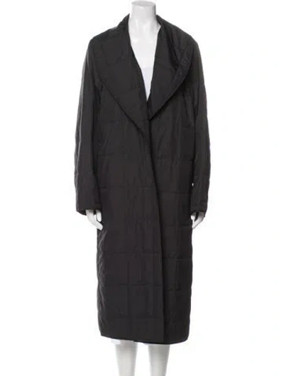 Pre-owned Max Mara Faux Fur Coat In Gray