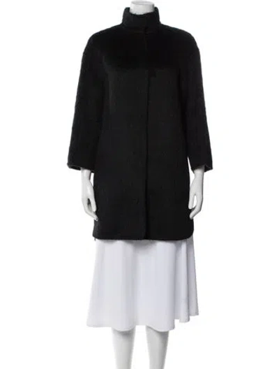 Pre-owned Max Mara Faux Fur Coat In Gray