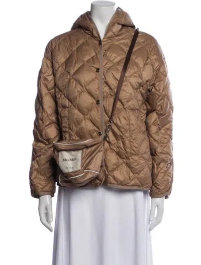 Pre-owned Max Mara Faux Fur Coat In Neutral