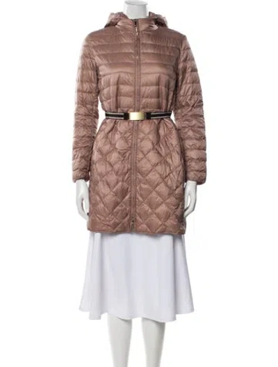 Pre-owned Max Mara Faux Fur Coat In Purple
