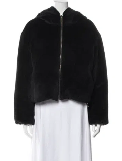 Pre-owned Max Mara Faux Fur Coat W/ Tags In Blue