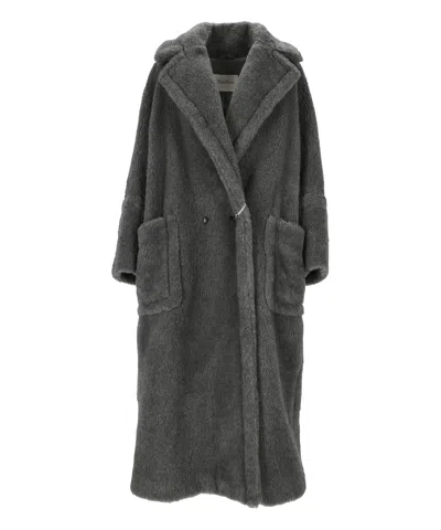 Max Mara Faux Fur Coats In Grey