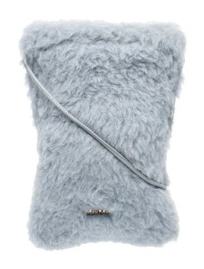 Pre-owned Max Mara Faux Fur Crossbody Bag In Blue