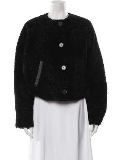 Pre-owned Max Mara Faux Fur Jacket W/ Tags In Black