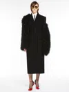 Max Mara Faux-fur Shrug In Black
