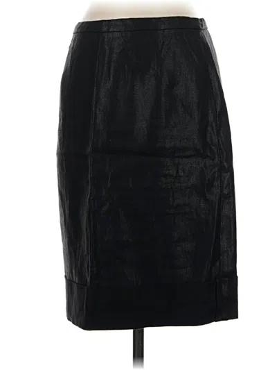 Pre-owned Max Mara Faux Leather Skirt In Black