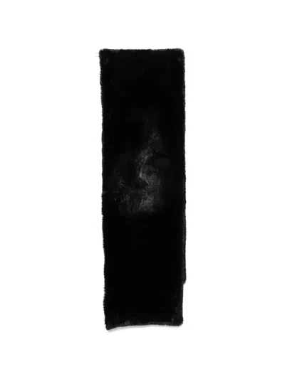 Max Mara Faux-fur Scarf In Black